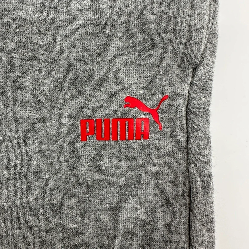 Puma Toddler Boys 18M Heather Gray Red Logo Hoodie and Joggers Tracksuit Set - Picture 9 of 11